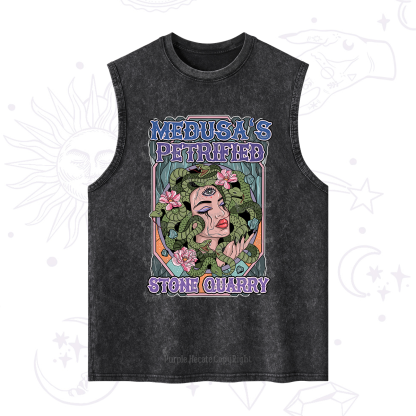 Purplehecate The Gorgon With Snake Hair Medusa Washed Tank