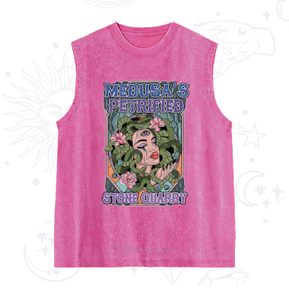 Purplehecate The Gorgon With Snake Hair Medusa Washed Tank