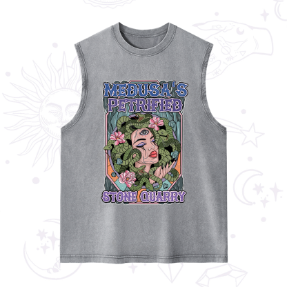 Purplehecate The Gorgon With Snake Hair Medusa Washed Tank