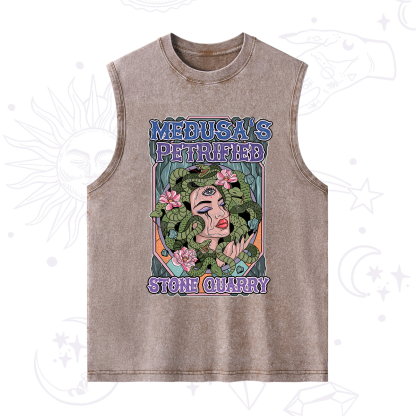 Purplehecate The Gorgon With Snake Hair Medusa Washed Tank