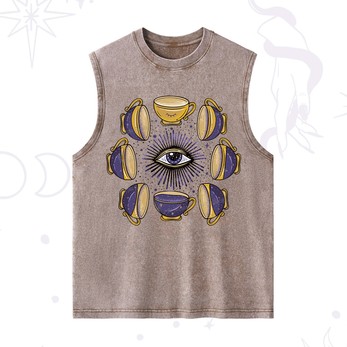 Purplehecate Moon Phase Coffee Lover Washed Tank