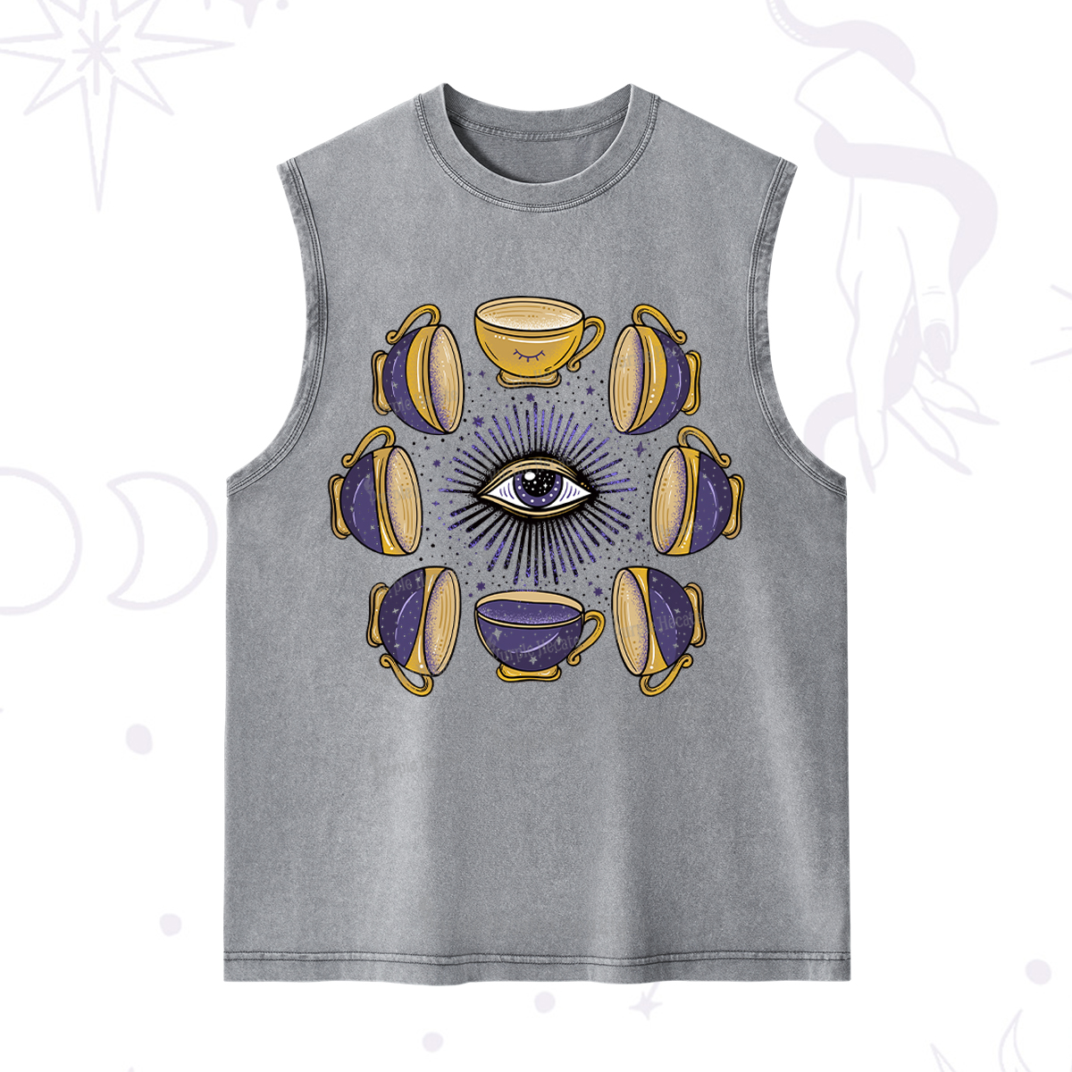 Purplehecate Moon Phase Coffee Lover Washed Tank