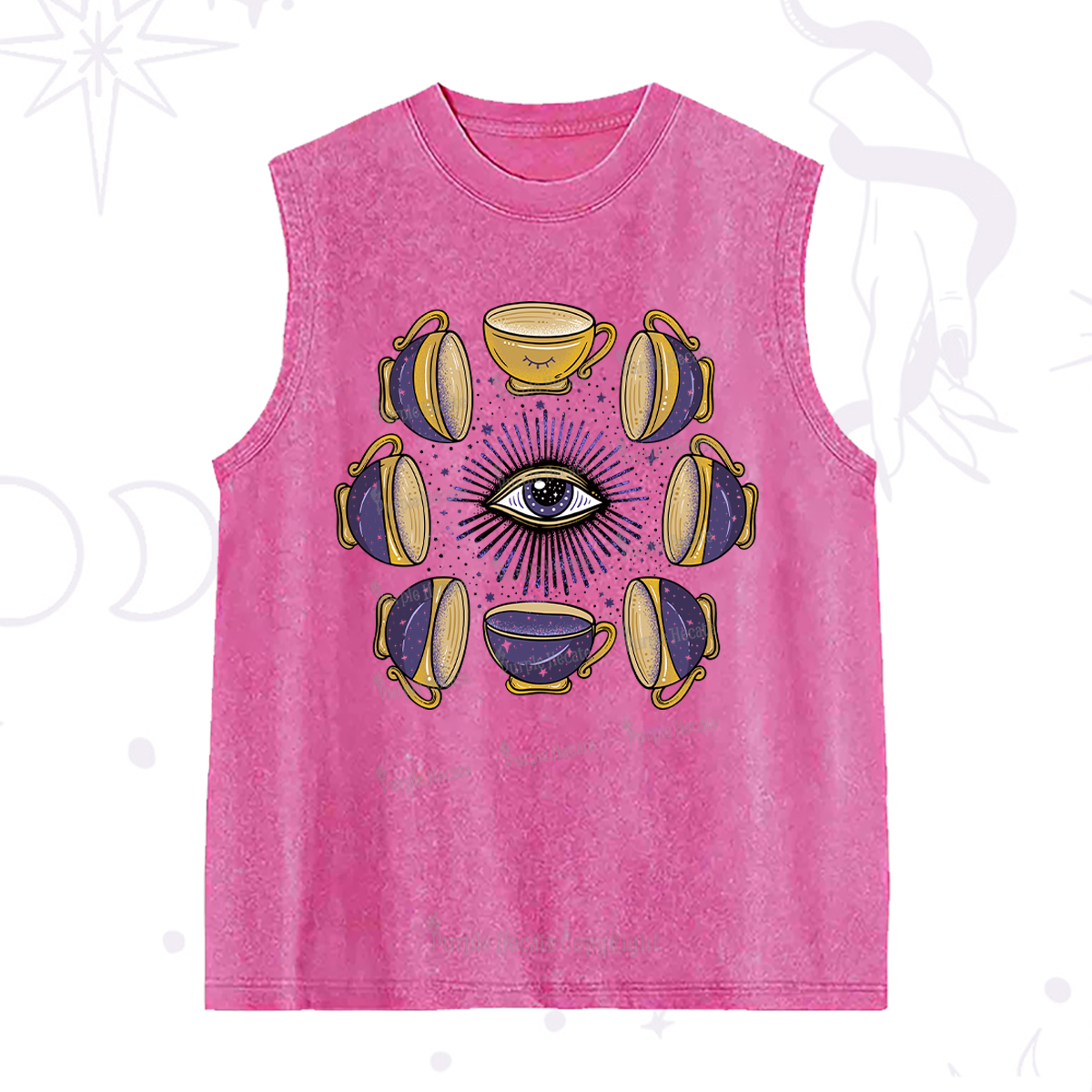 Purplehecate Moon Phase Coffee Lover Washed Tank