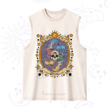 Purplehecate Celestial Pisces Zodiac Washed Tank