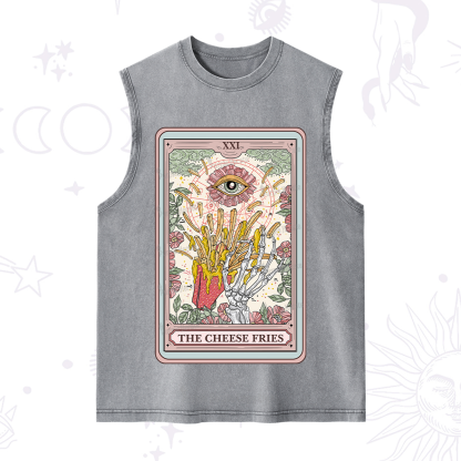 Purplehecate The Cheese Fries Tarot Washed Tank