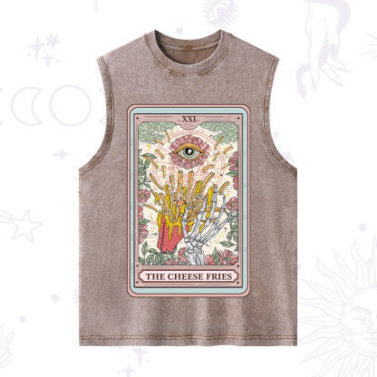 Purplehecate The Cheese Fries Tarot Washed Tank