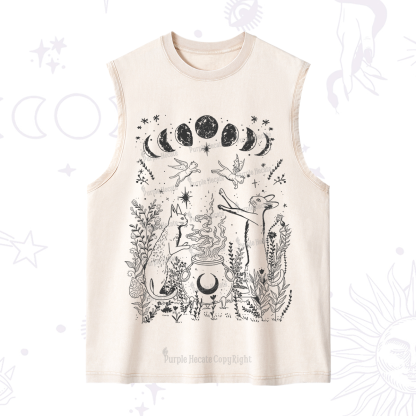 Purplehecate Celestial Cat Washed Tank