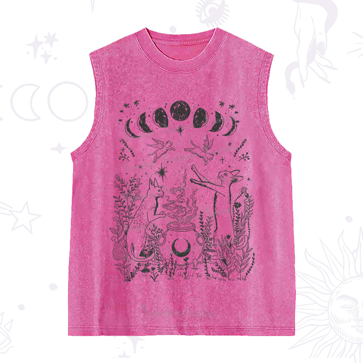 Purplehecate Celestial Cat Washed Tank