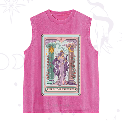 Purplehecate The High Priestess Tarot Card Washed Tank