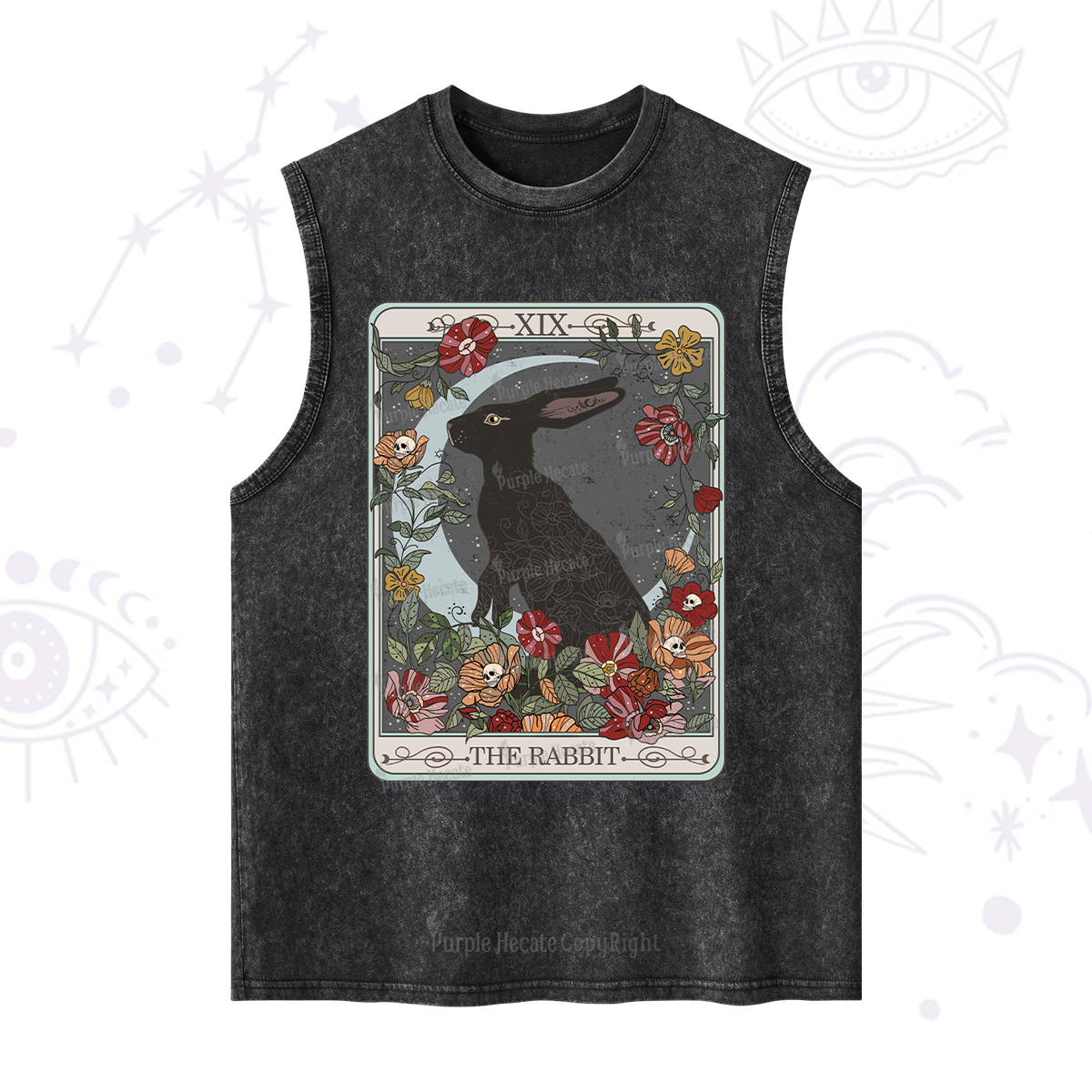 Purplehecate The Rabbit Tarot Washed Tank