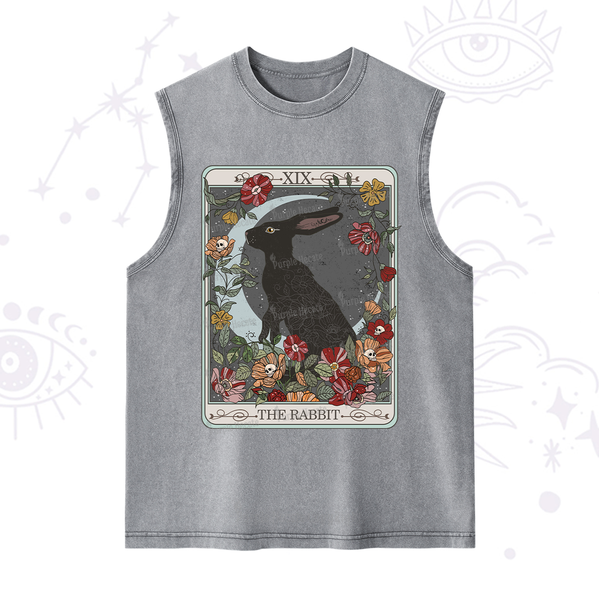 Purplehecate The Rabbit Tarot Washed Tank