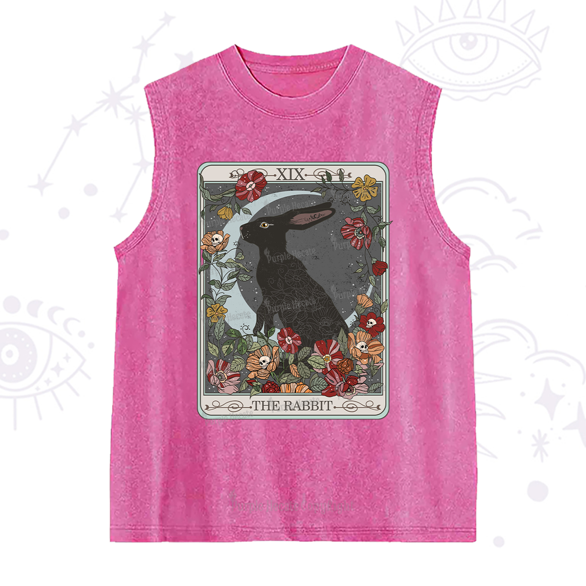 Purplehecate The Rabbit Tarot Washed Tank
