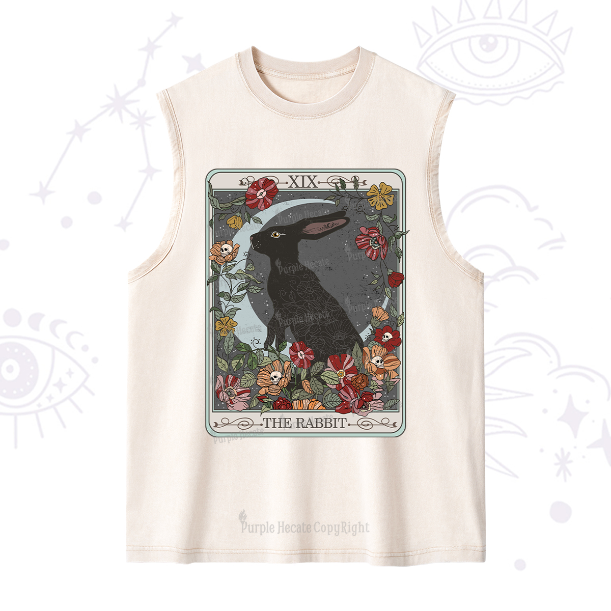 Purplehecate The Rabbit Tarot Washed Tank