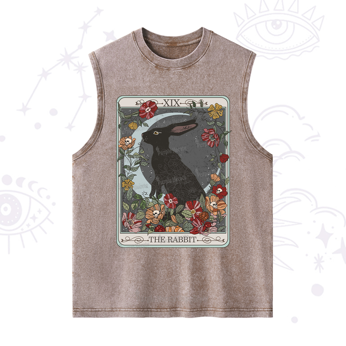 Purplehecate The Rabbit Tarot Washed Tank