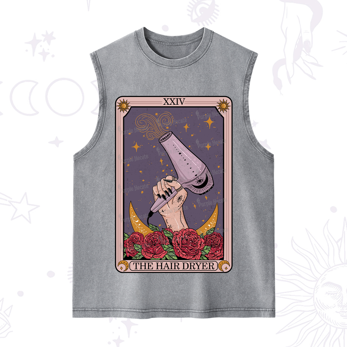 Purplehecate The Hair Dryer Tarot Washed Tank