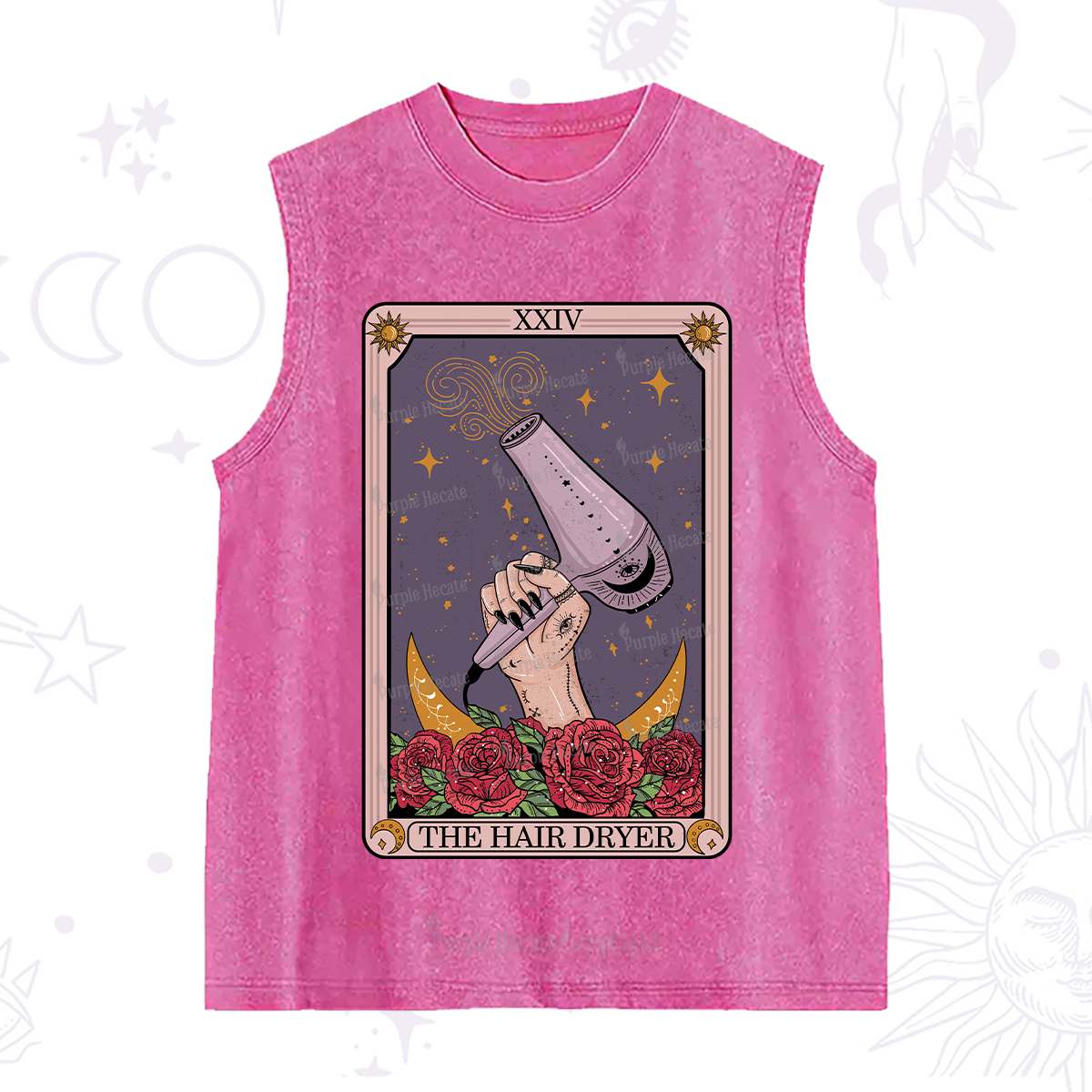 Purplehecate The Hair Dryer Tarot Washed Tank