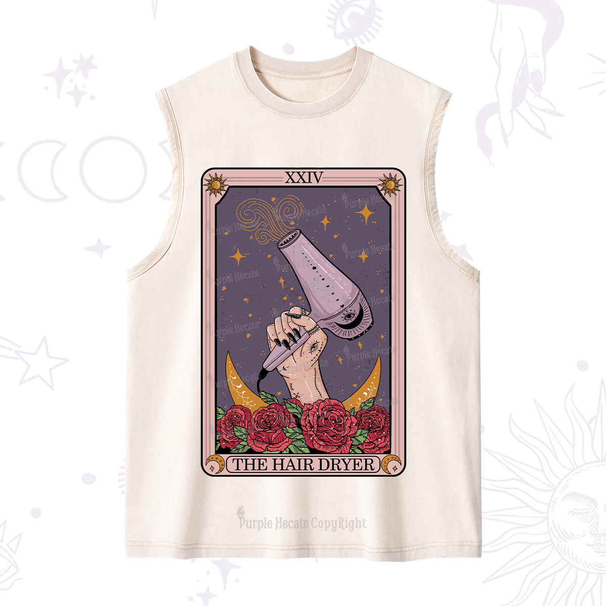 Purplehecate The Hair Dryer Tarot Washed Tank