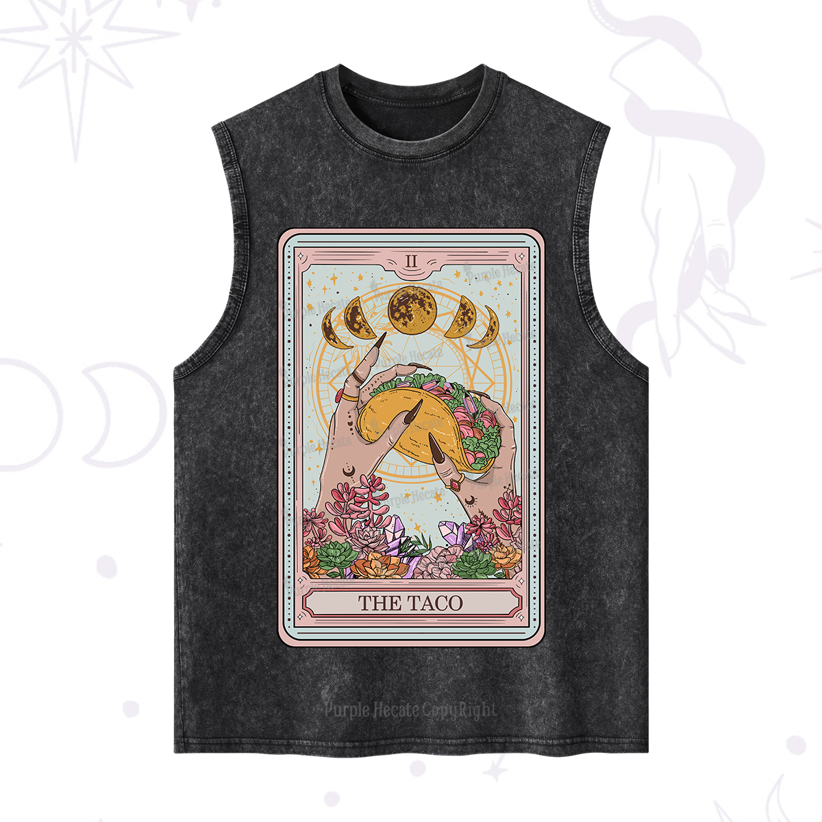 Purplehecate The Taco Tarot Washed Tank
