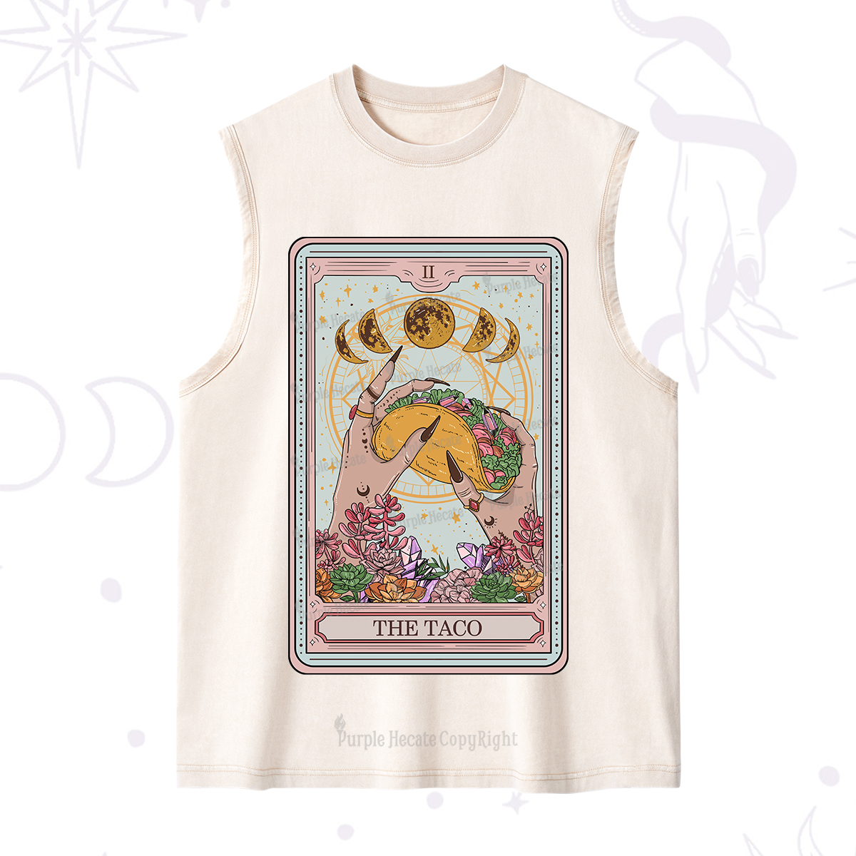 Purplehecate The Taco Tarot Washed Tank