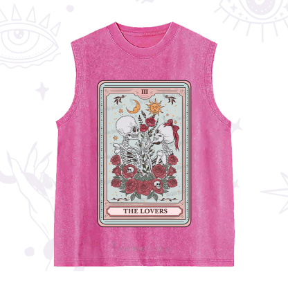 Purplehecate The Lovers Skeleton Tarot Washed Tank