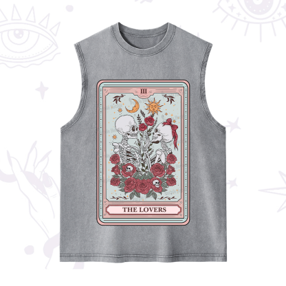 Purplehecate The Lovers Skeleton Tarot Washed Tank
