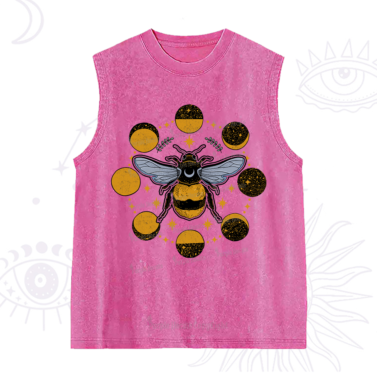 Purplehecate Phases of the Moon Bee Washed Tank