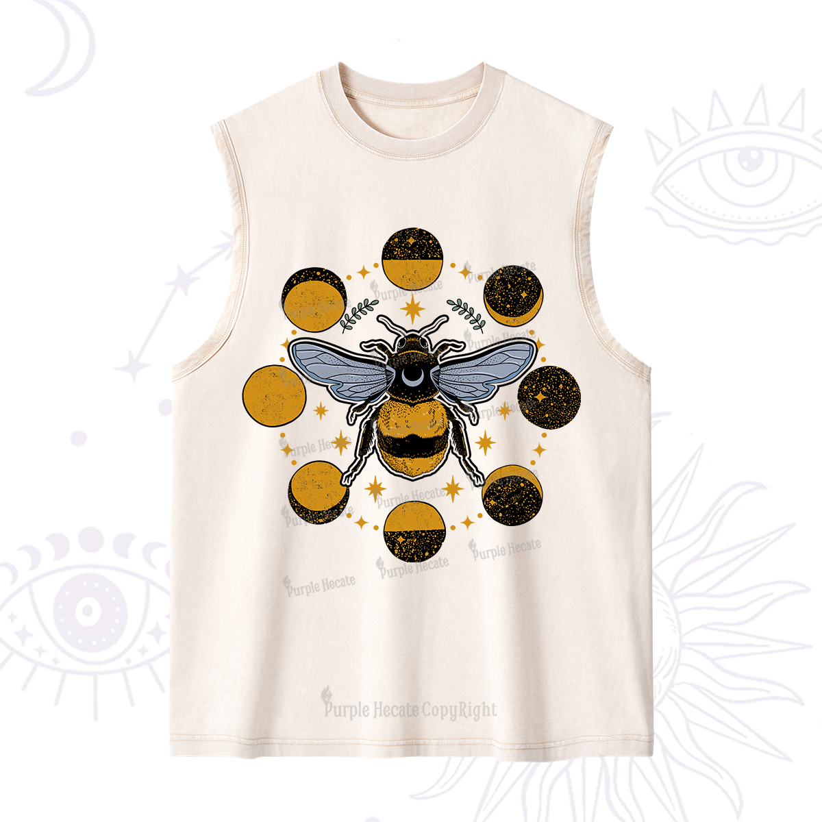 Purplehecate Phases of the Moon Bee Washed Tank