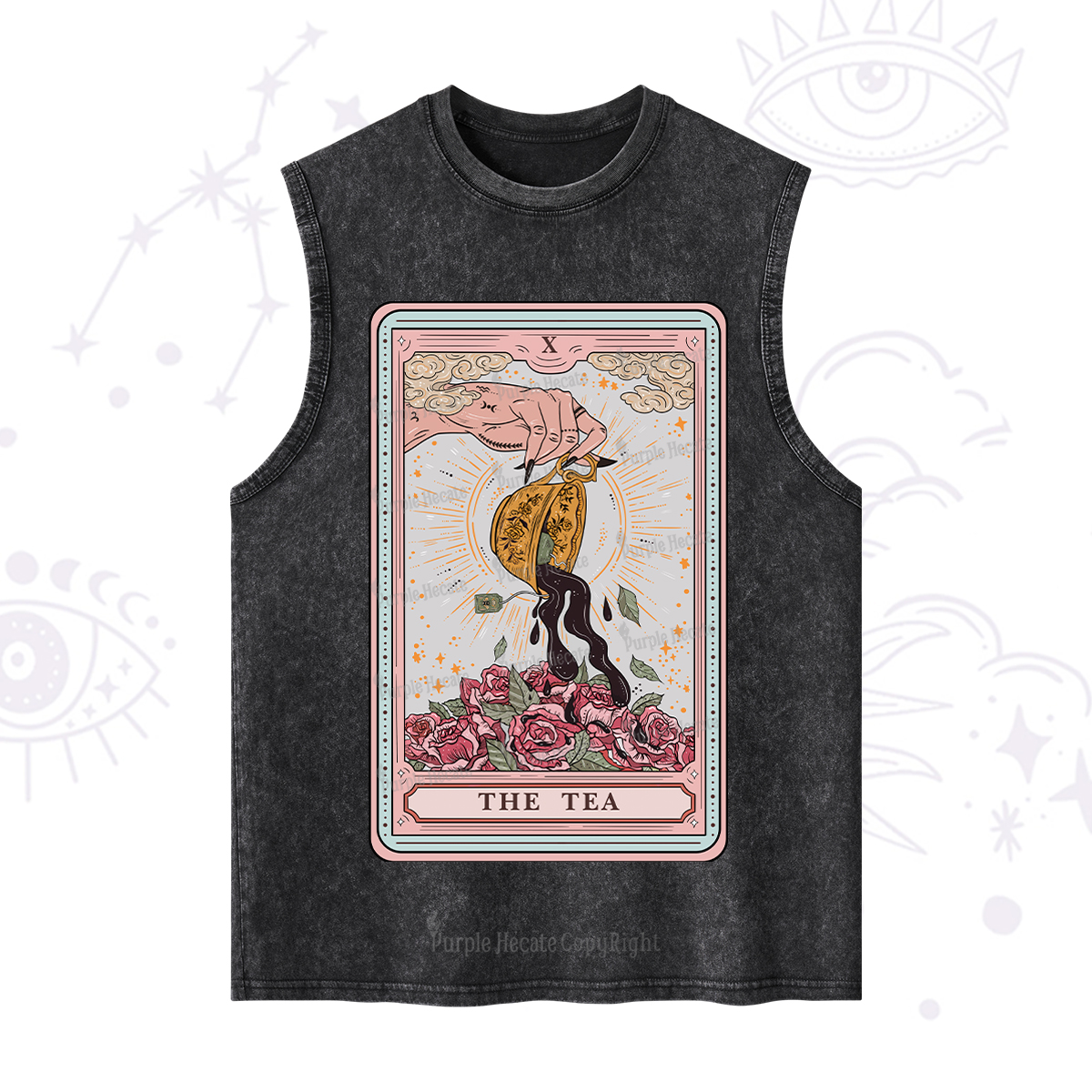 Purplehecate The Tea Food Tarot Card Washed Tank
