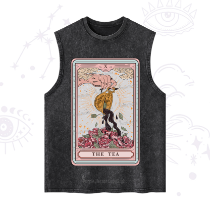 Purplehecate The Tea Food Tarot Card Washed Tank