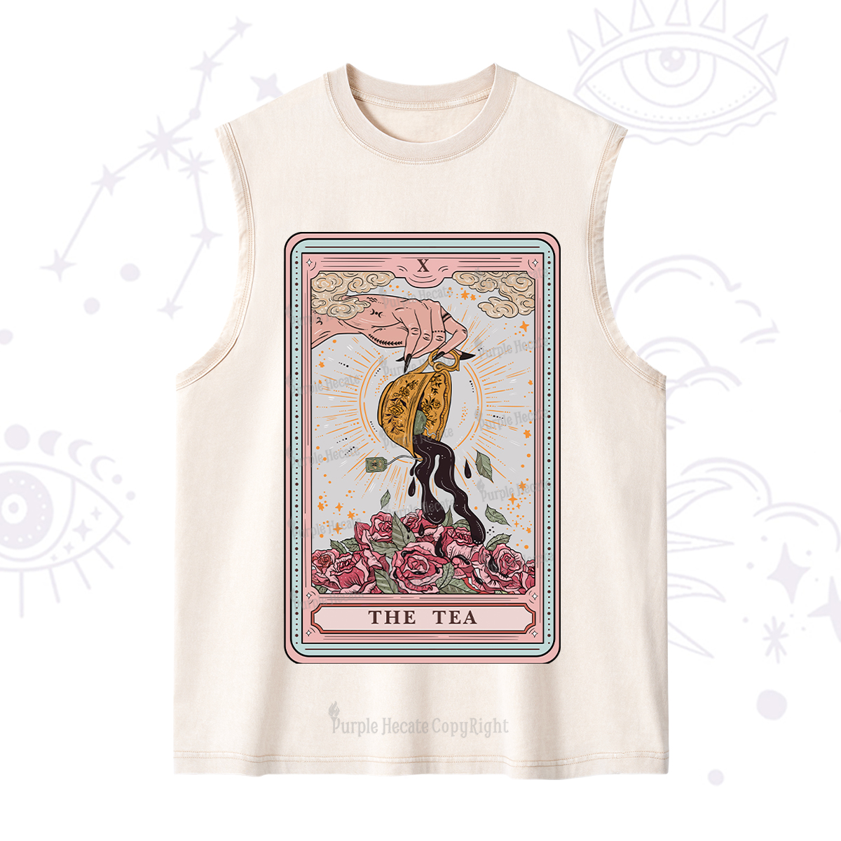 Purplehecate The Tea Food Tarot Card Washed Tank