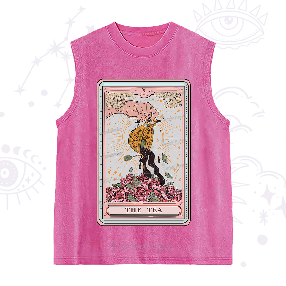 Purplehecate The Tea Food Tarot Card Washed Tank