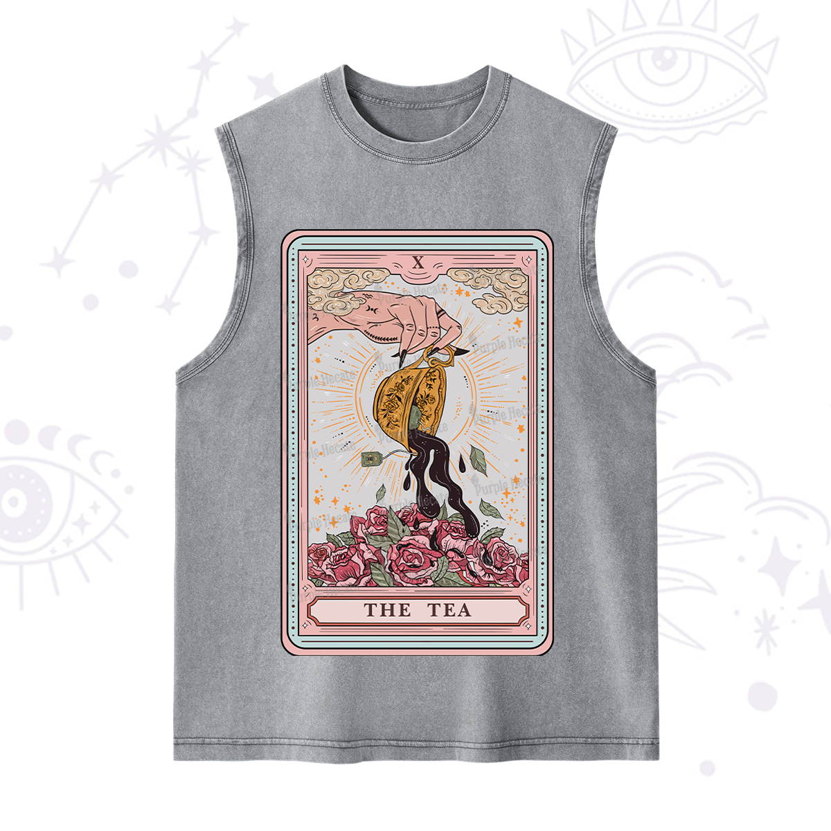 Purplehecate The Tea Food Tarot Card Washed Tank