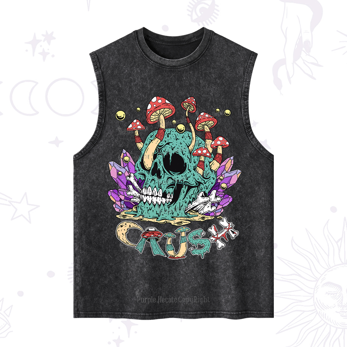 Purplehecate Magic Skeleton Washed Tank