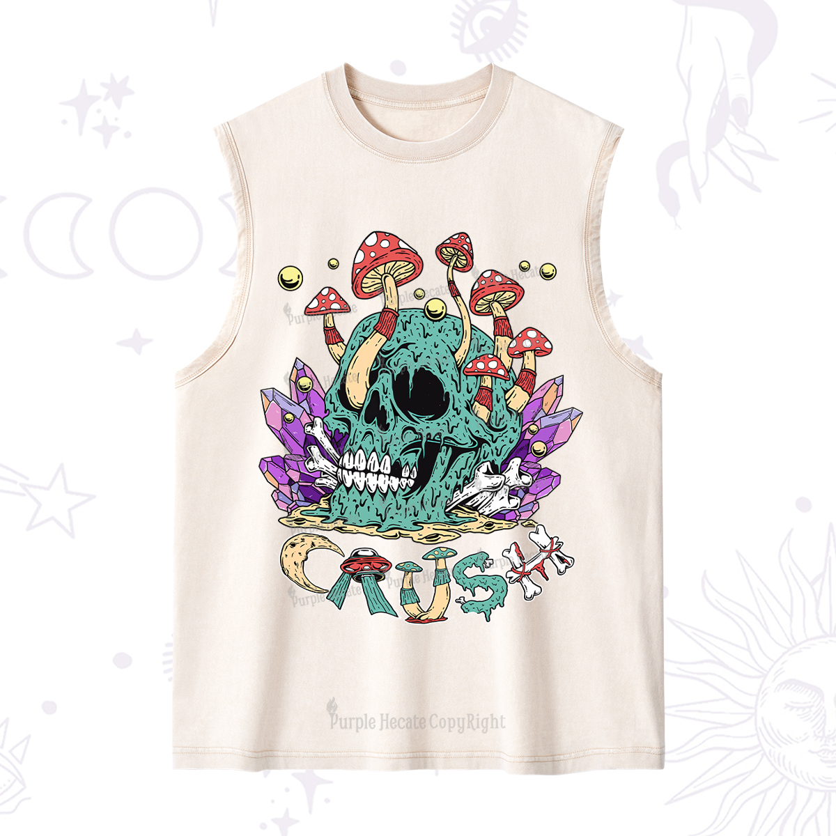 Purplehecate Magic Skeleton Washed Tank