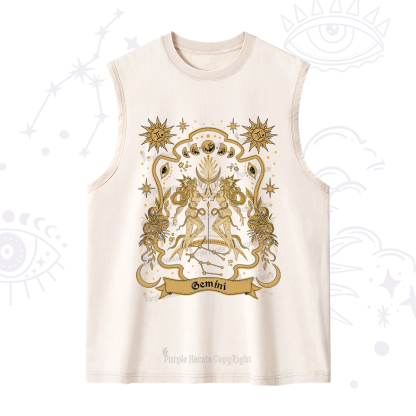 Purplehecate Gemini' Astral Mirage Zodiac Washed Tank