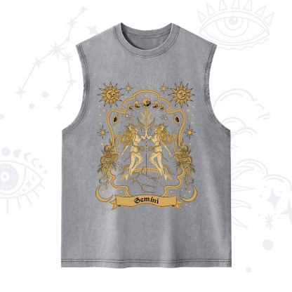 Purplehecate Gemini' Astral Mirage Zodiac Washed Tank