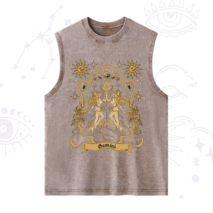 Purplehecate Gemini' Astral Mirage Zodiac Washed Tank