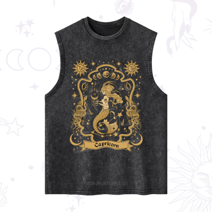 Purplehecate Capricorn' Astral Mirage Zodiac Washed Tank