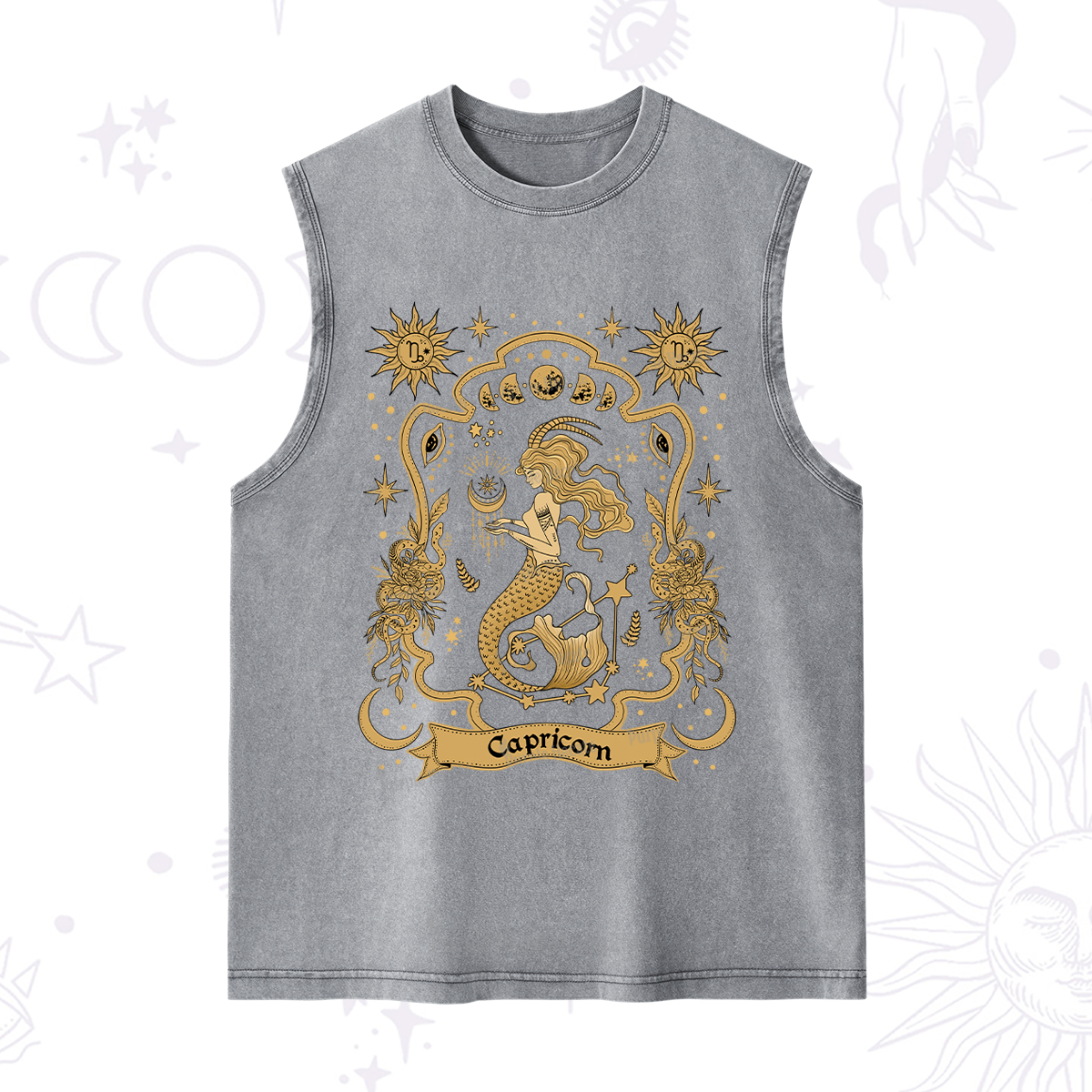 Purplehecate Capricorn' Astral Mirage Zodiac Washed Tank