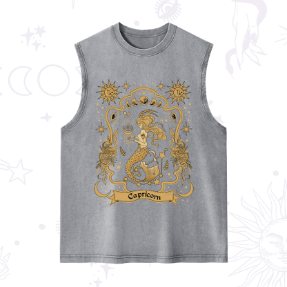 Purplehecate Capricorn' Astral Mirage Zodiac Washed Tank