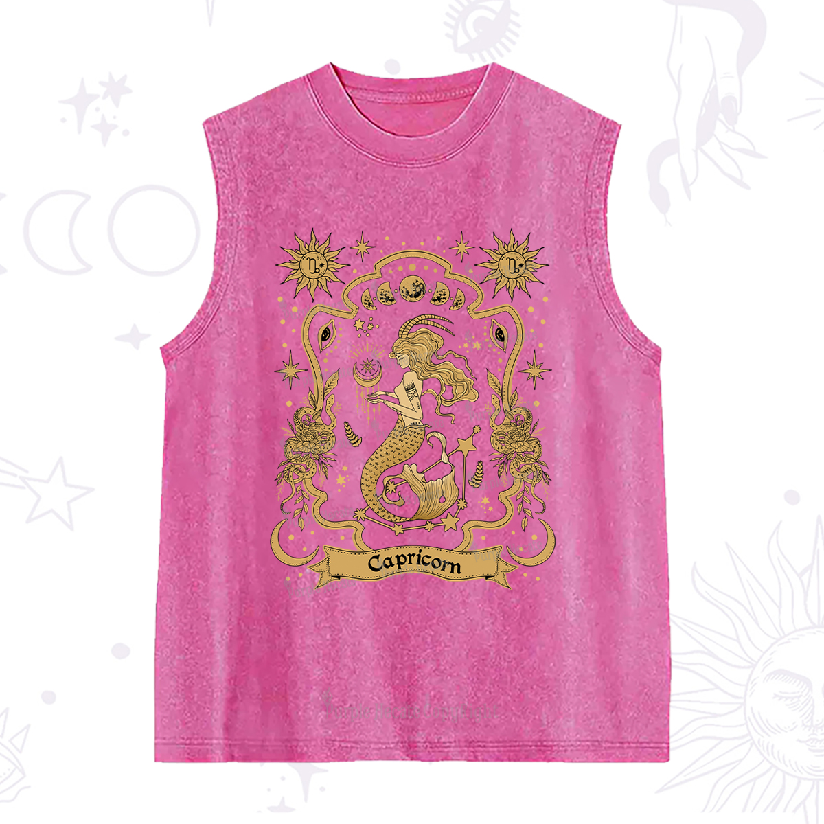 Purplehecate Capricorn' Astral Mirage Zodiac Washed Tank