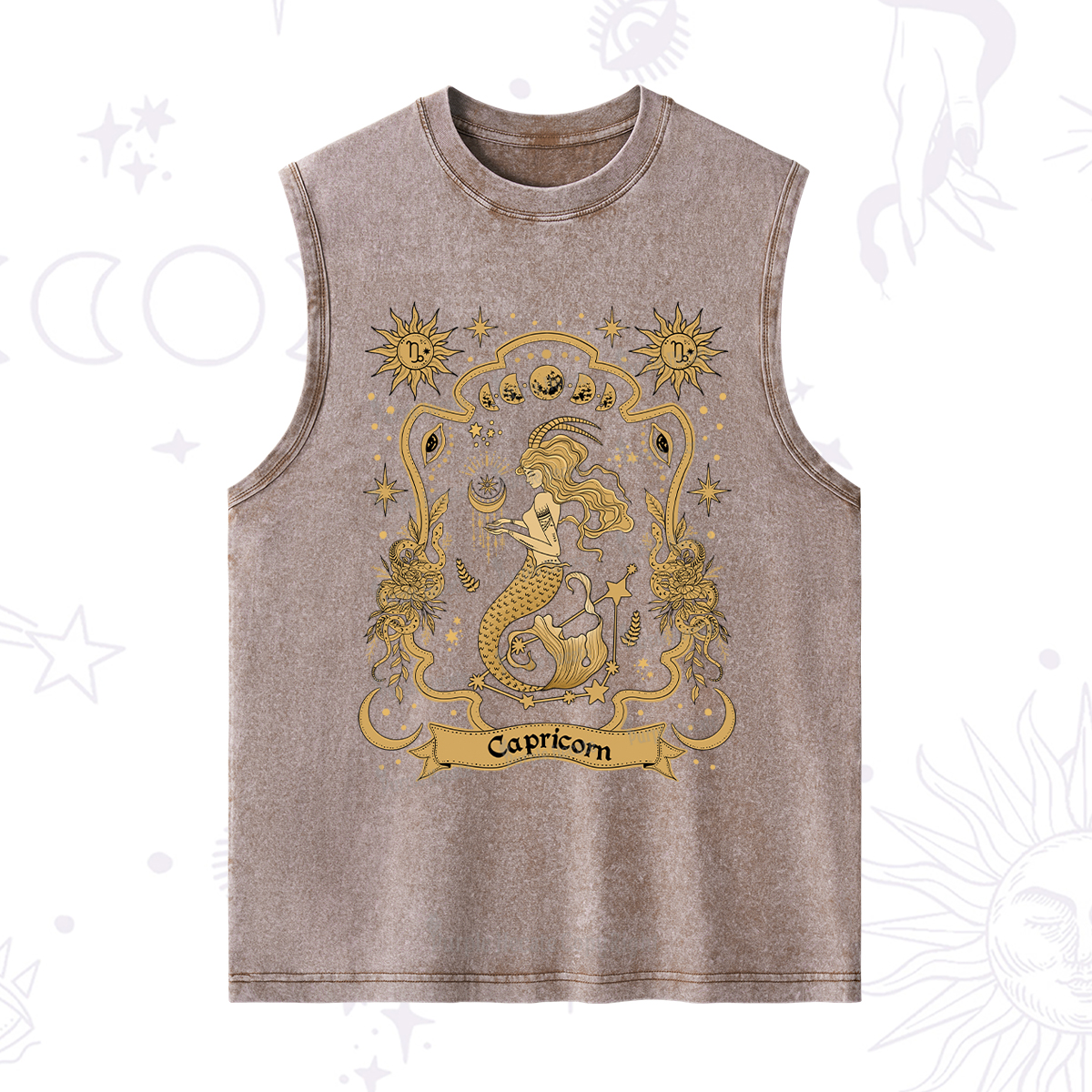 Purplehecate Capricorn' Astral Mirage Zodiac Washed Tank