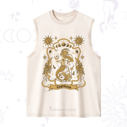 Purplehecate Capricorn' Astral Mirage Zodiac Washed Tank
