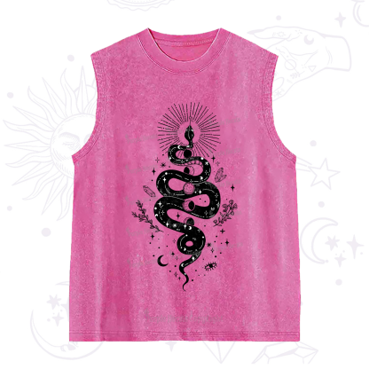 Purplehecate Mystical Moon Phases Snake Washed Tank