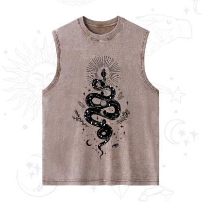 Purplehecate Mystical Moon Phases Snake Washed Tank