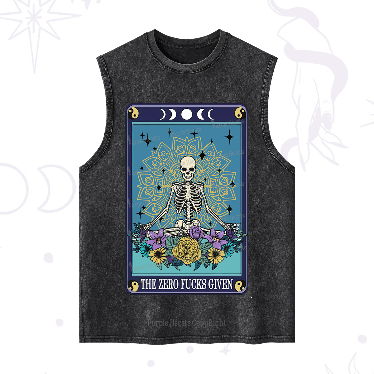 Purplehecate The Zero Fucks Given Tarot Washed Tank