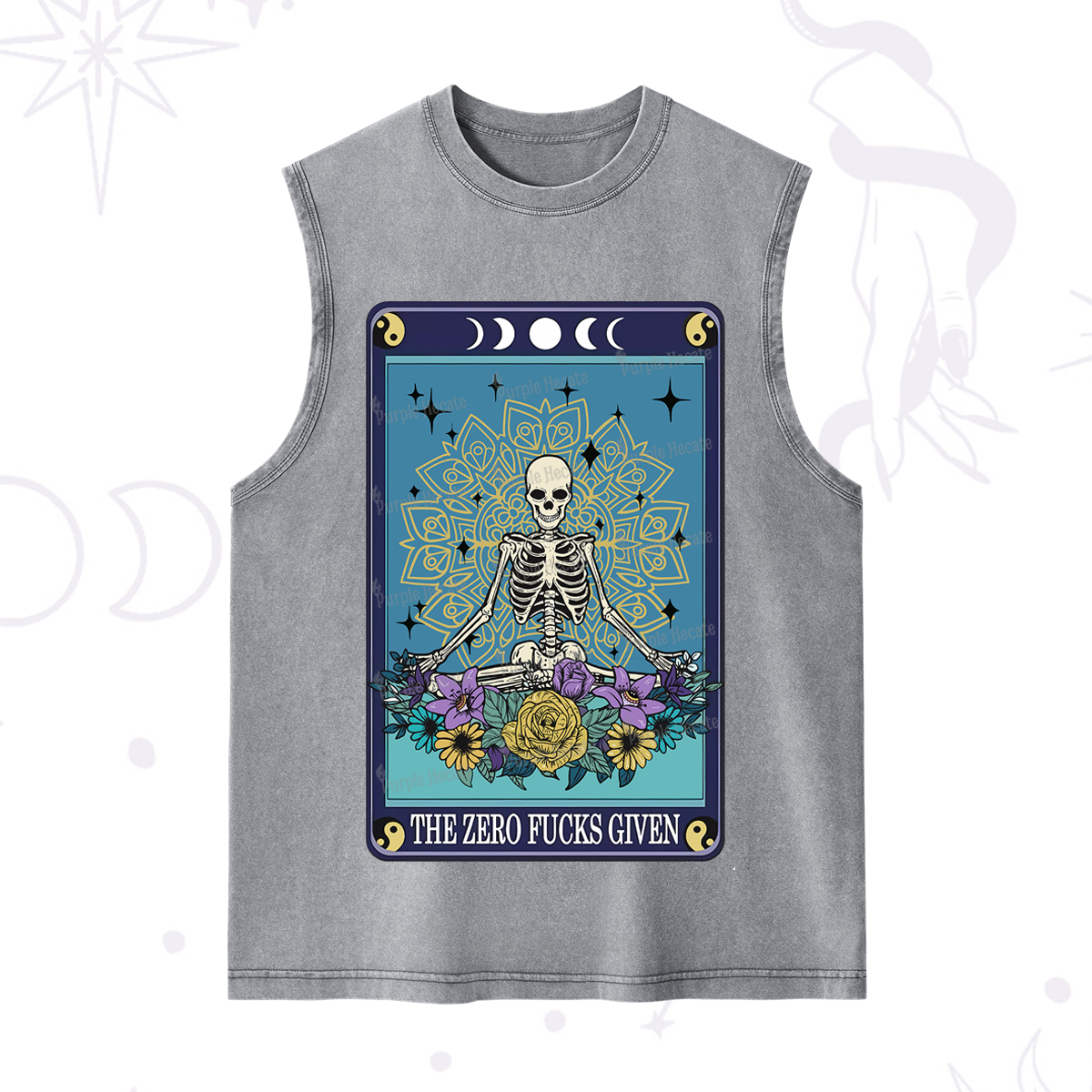 Purplehecate The Zero Fucks Given Tarot Washed Tank