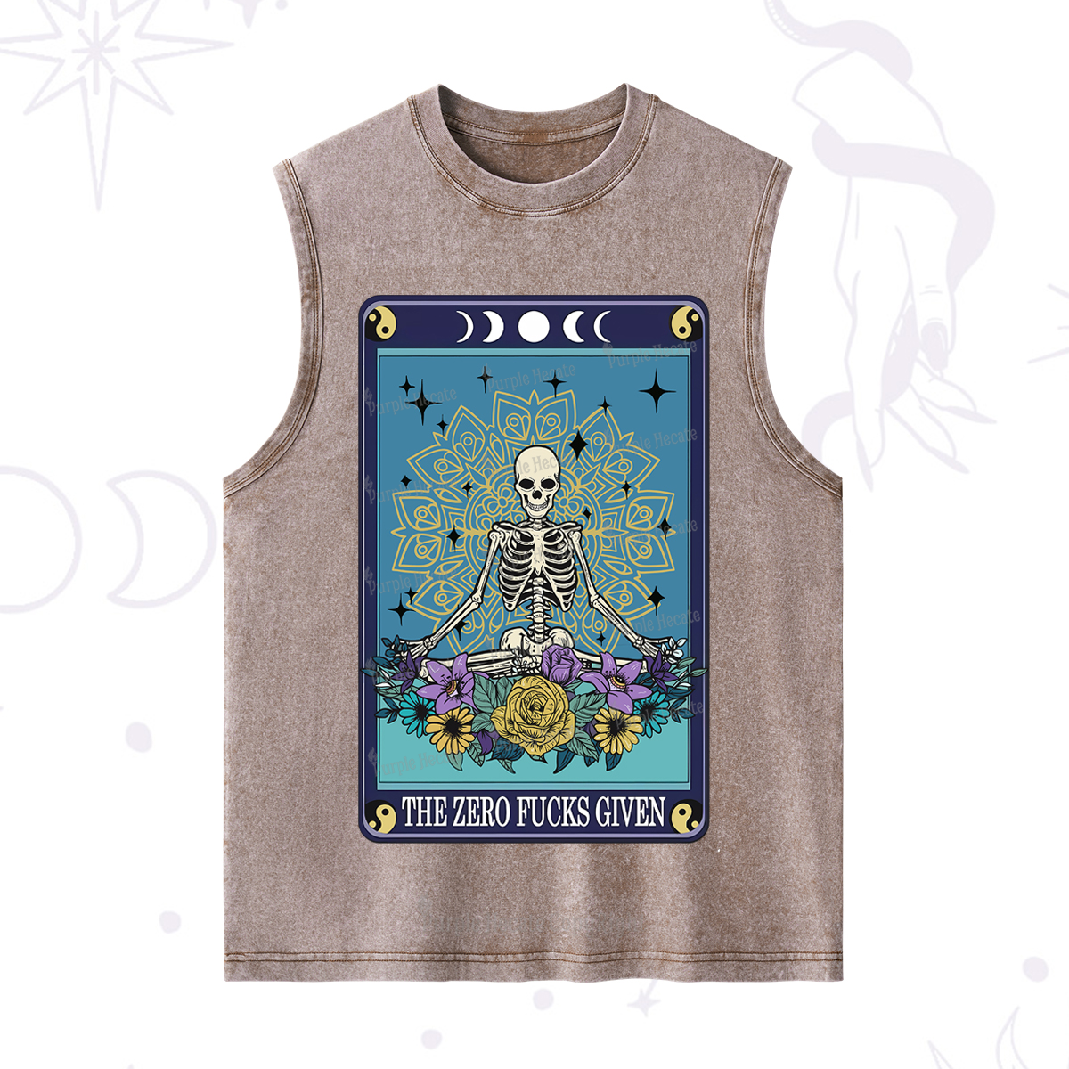 Purplehecate The Zero Fucks Given Tarot Washed Tank