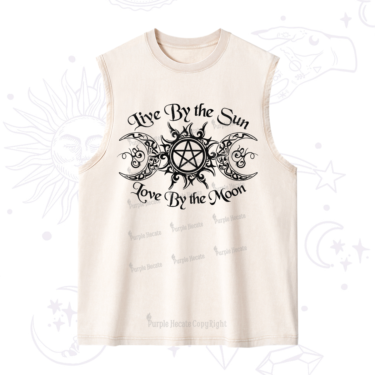 Purplehecate Hecate's Lunar Blessing Washed Tank