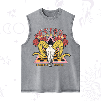 Purplehecate Aries Crew Zodiac Washed Tank